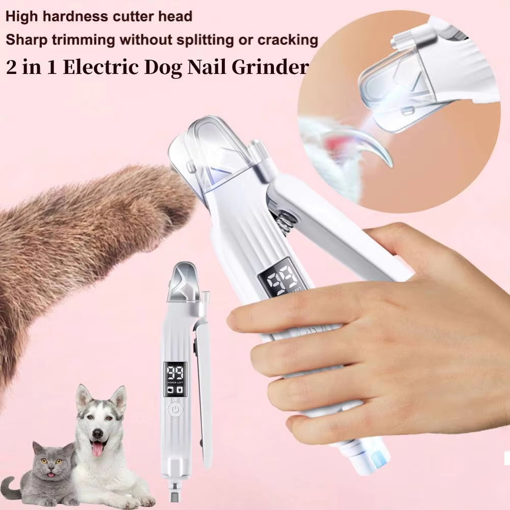 Pet Nail Grinder - 2 في 1 الكهربائية الحيوانات الأليفة