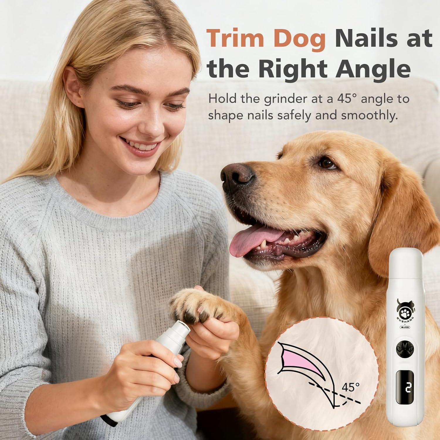 مطحنة أظافر الكلب 3 سرعات اهتز - مراجعة Pet Nail Grinder وسعره